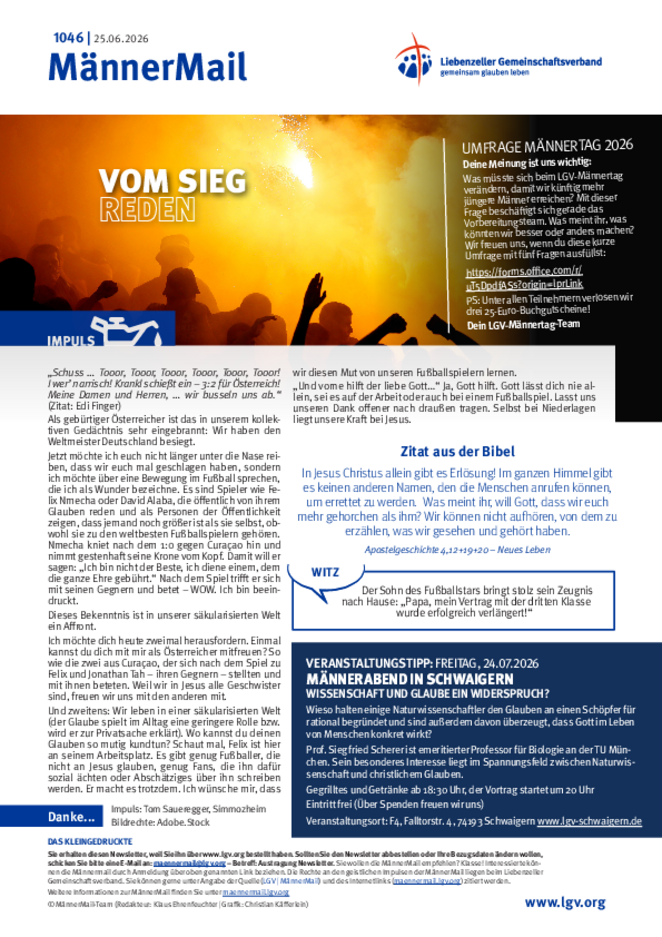 MännerMail 1046 vom 25. Juni 2026