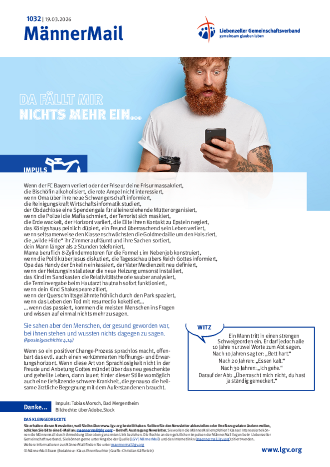 MännerMail 1032 vom 19. März 2026