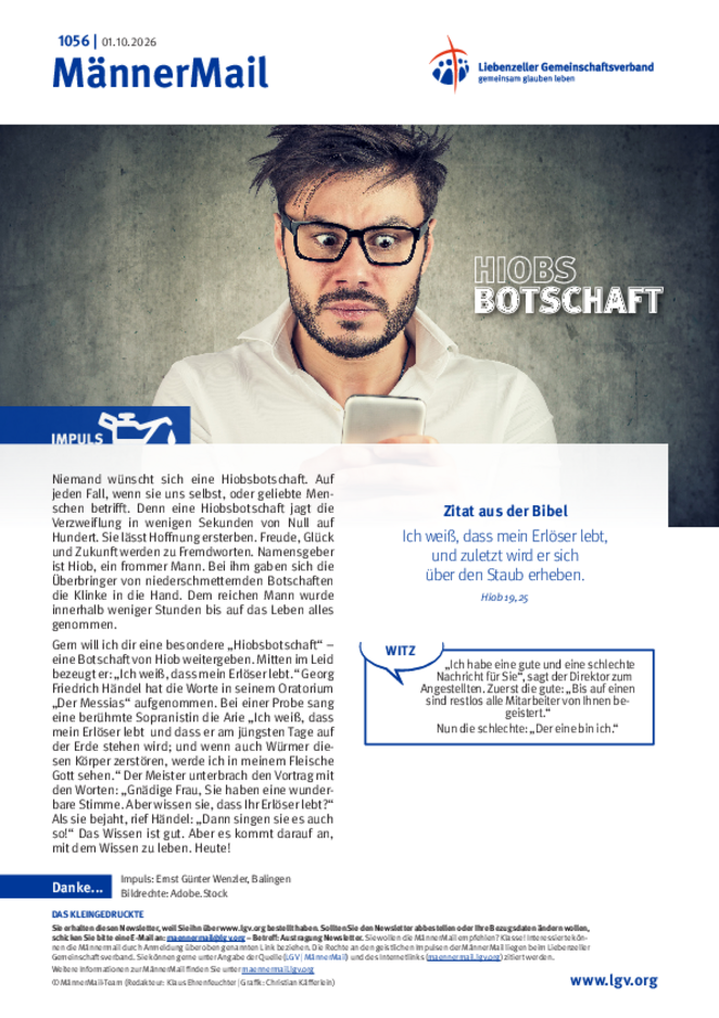 MännerMail 1056 vom 1. Oktober 2026