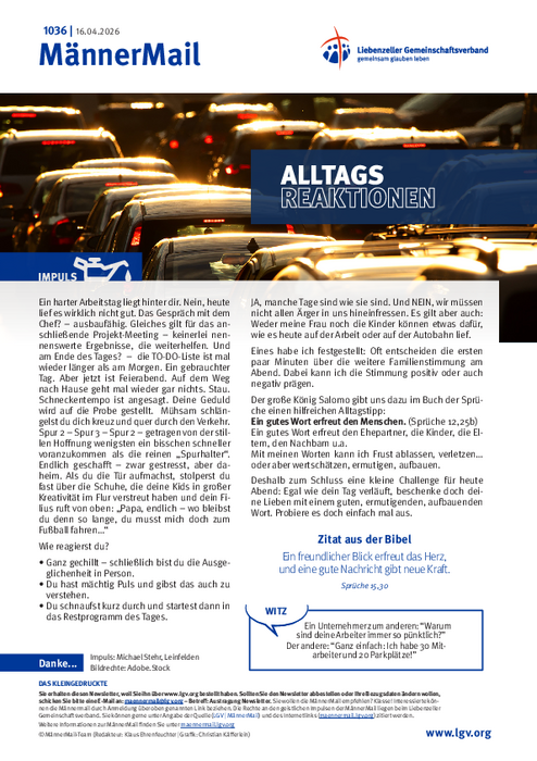 MännerMail 1036 vom 16. April 2026