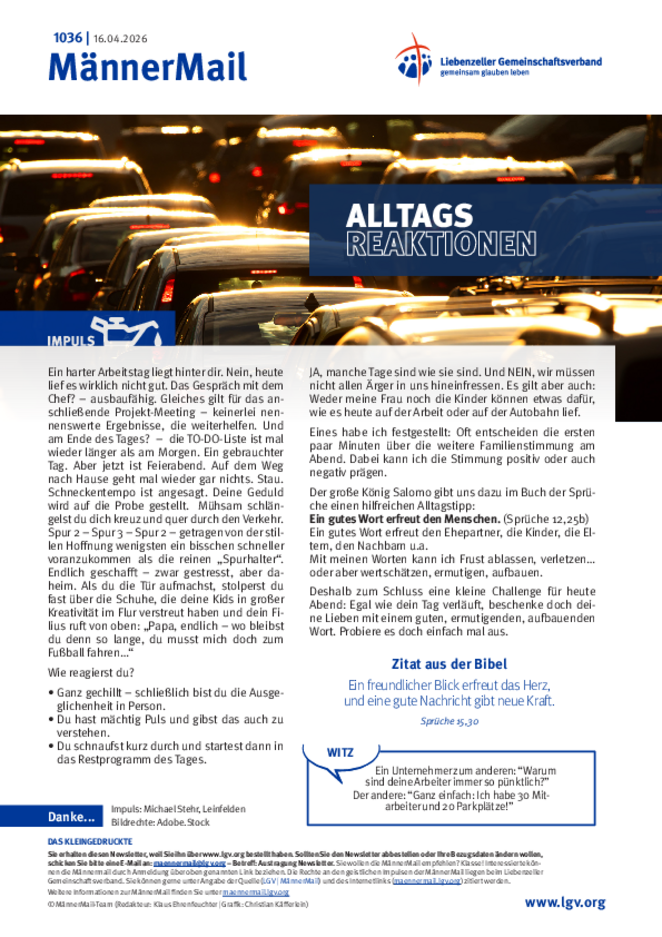MännerMail 1036 vom 16. April 2026
