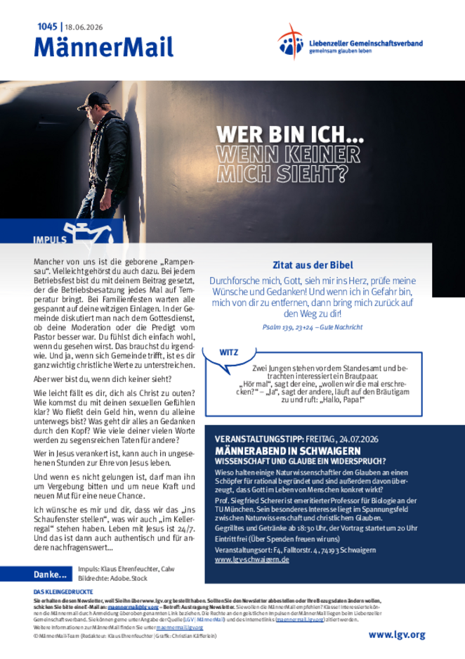 MännerMail 1045 vom 18. Juni 2026