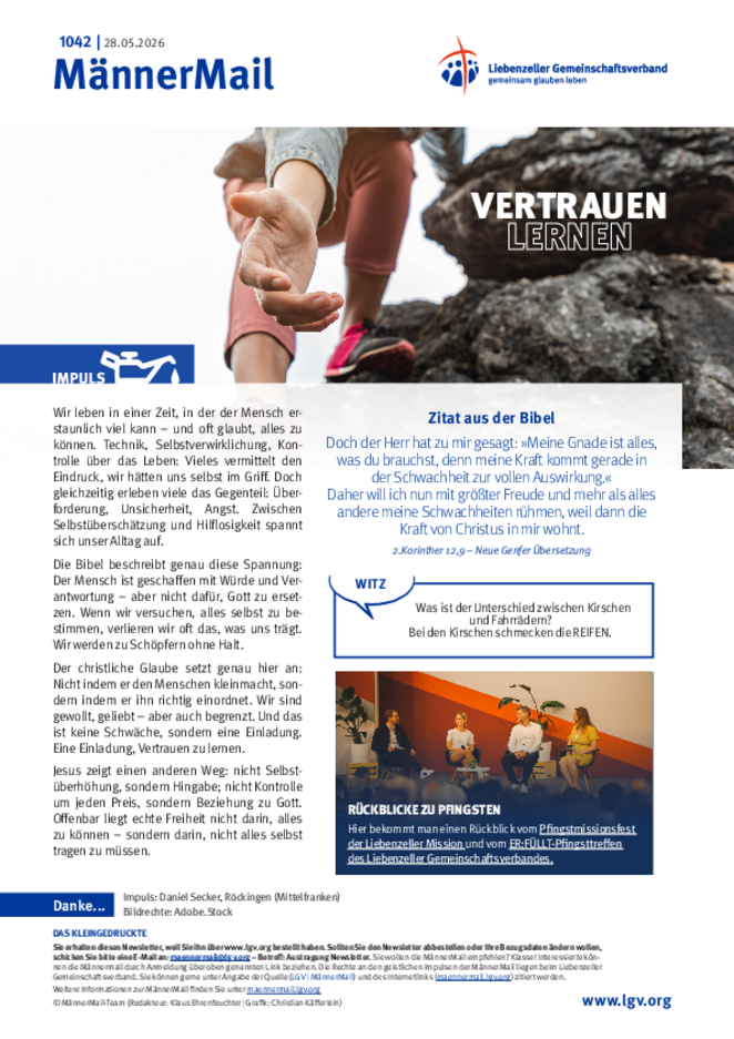 MännerMail 1042 vom 28. Mai 2026