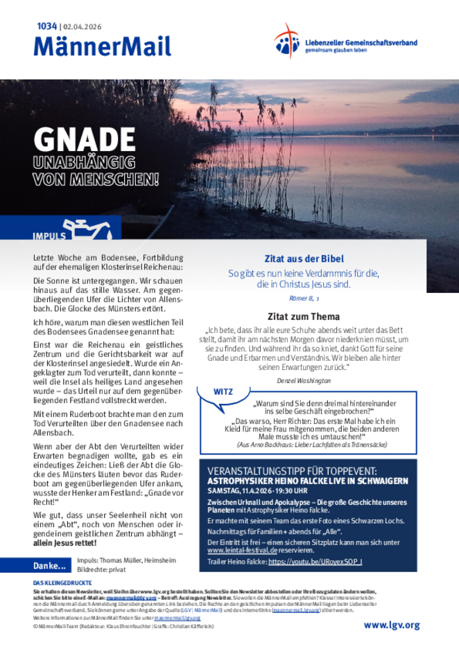 MännerMail 1034 vom 2. April 2026